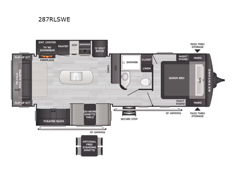 Bullet Crossfire 287RLSWE Floorplan