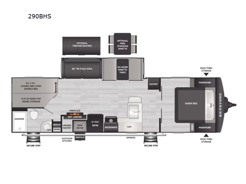 Bullet Crossfire 290BHS Floorplan