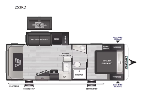 Passport Super Lite 253RD Floorplan Image
