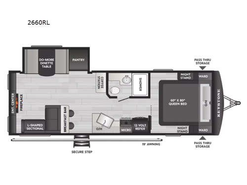 Passport Super Lite 2660RL Floorplan Image