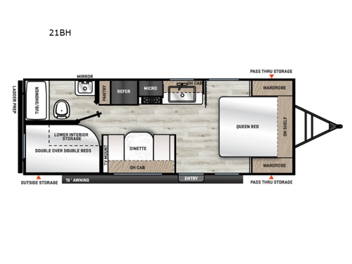 Aurora Light 21BH Floorplan