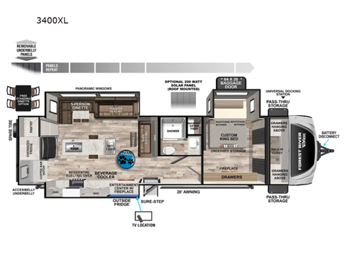 Vibe 3400XL Floorplan