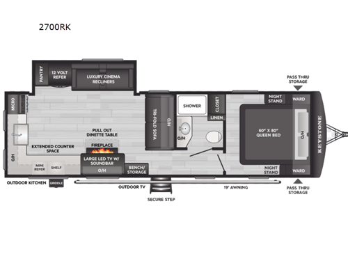 Passport Super Lite 2700RK Floorplan Image