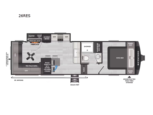 Cougar Half-Ton 26RES Floorplan Image