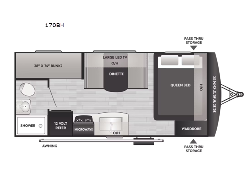 Passport Classic 170BH Floorplan Image