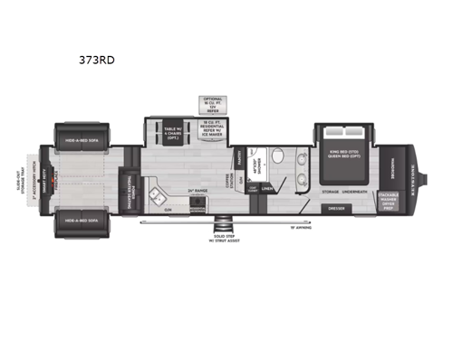 Montana High Country 373RD Floorplan Image