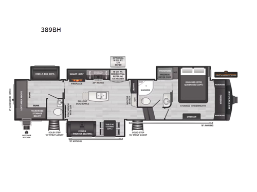 Montana High Country 389BH Floorplan Image
