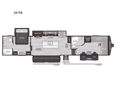 Montana High Country 397FB Floorplan Image