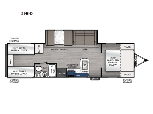 Apex X Series 29BHX Floorplan Image