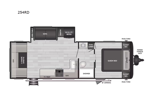 Hideout Sport 254RD Floorplan