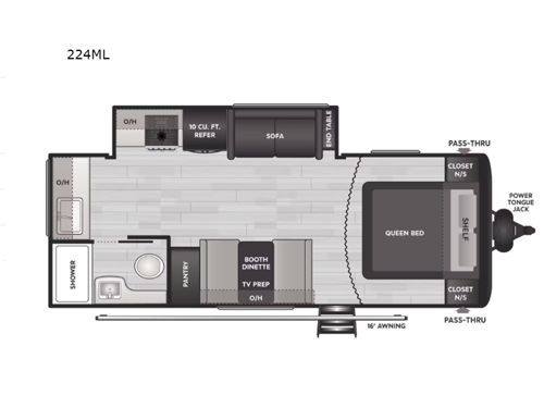 Hideout Sport 224ML Floorplan