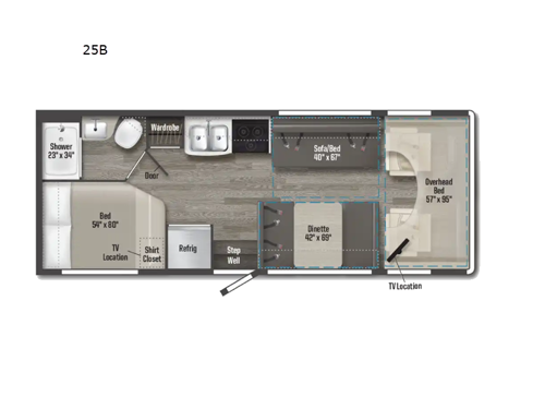 Minnie Winnie 25B Floorplan Image