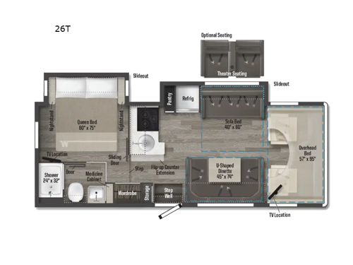 Minnie Winnie 26T Floorplan Image