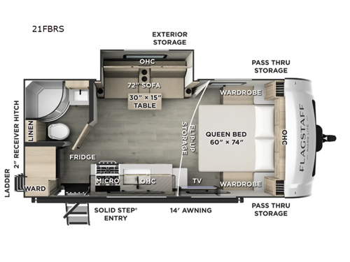 Flagstaff Micro Lite 21FBRS Floorplan