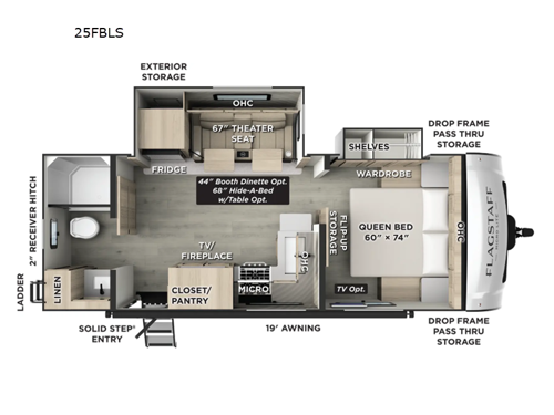 Flagstaff Micro Lite 25FBLS Floorplan