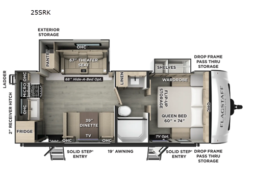 Flagstaff Micro Lite 25SRK Floorplan