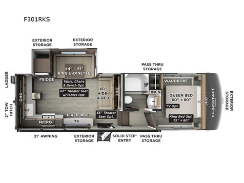 Flagstaff Classic F301RKS Floorplan