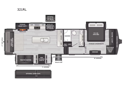 Alpine Avalanche Edition 321RL Floorplan