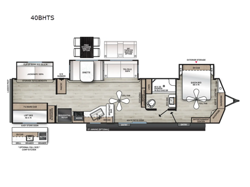 Aurora 40BHTS Floorplan