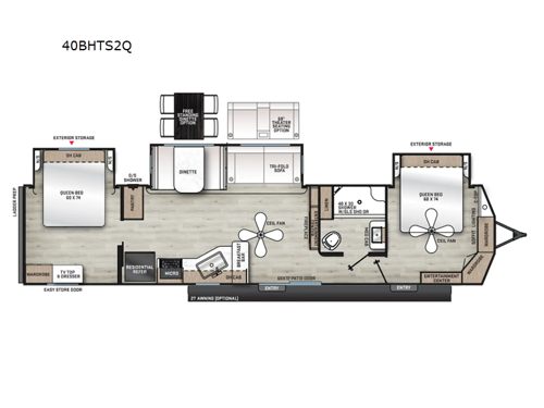 Aurora 40BHTS2Q Floorplan