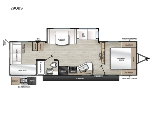Aurora 29QBS Floorplan