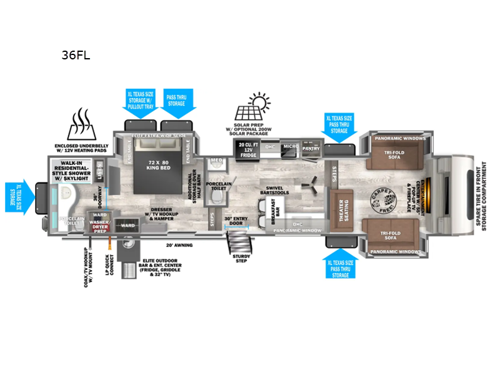 Wildwood Heritage Glen Elite Series 36FL Floorplan Image