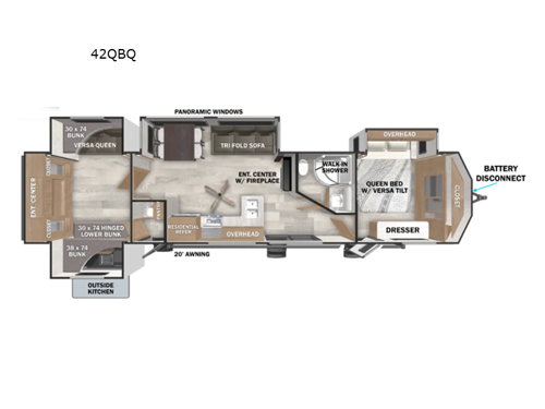 Wildwood Lodge 42QBQ Floorplan Image