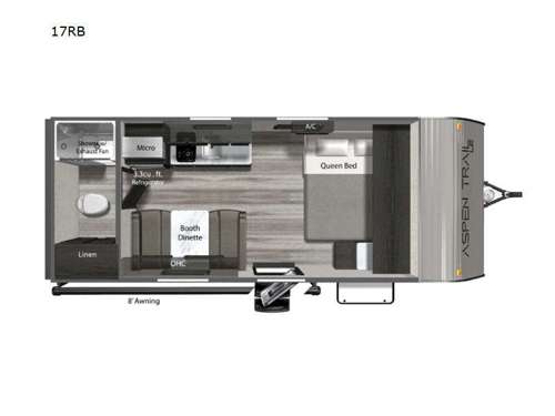 Aspen Trail Mini 17RB Floorplan
