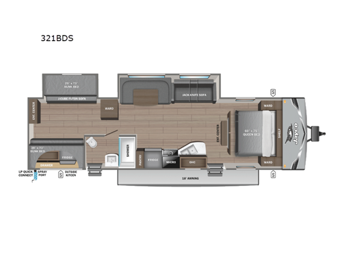 Jay Flight SLX 321BDS Floorplan