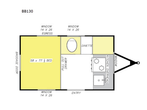 Big Buggy BB130 Floorplan Image