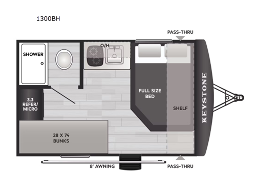 Springdale Mini 1300BH Floorplan Image