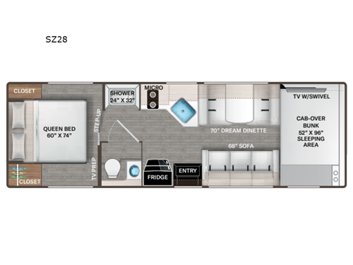 Pasadena SE SZ28 Chevy Floorplan Image