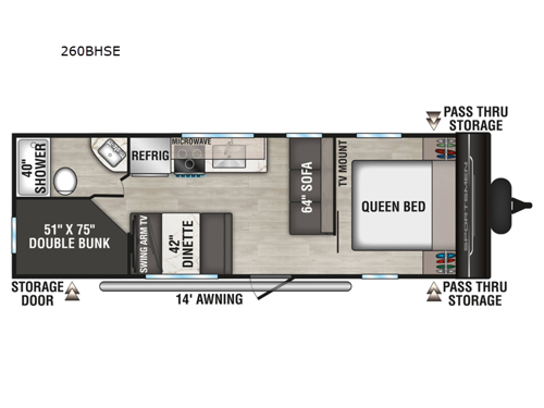 Sportsmen SE 260BHSE Floorplan