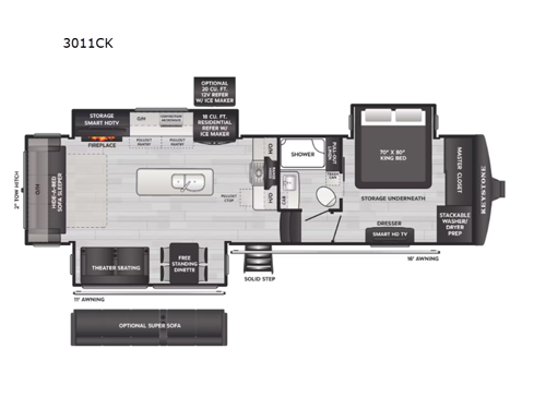 Alpine 3011CK Floorplan Image