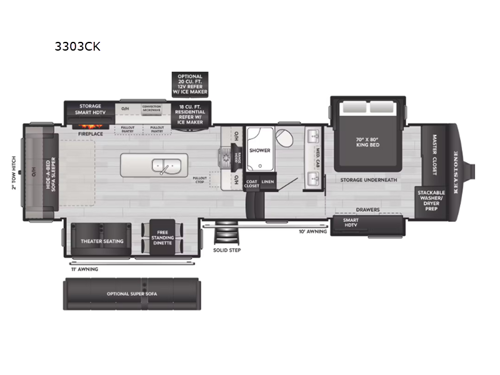 Alpine 3303CK Floorplan