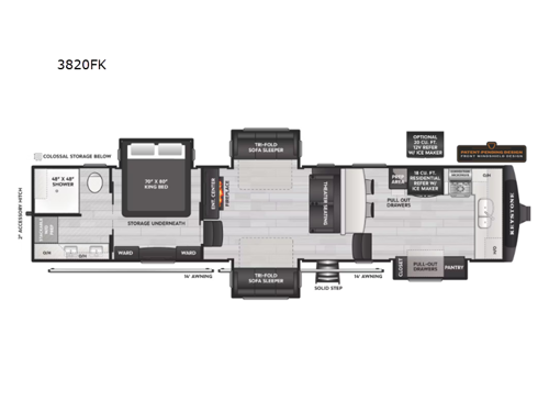 Alpine 3820FK Floorplan Image