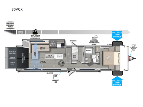 Salem FSX 30VCX Floorplan Image