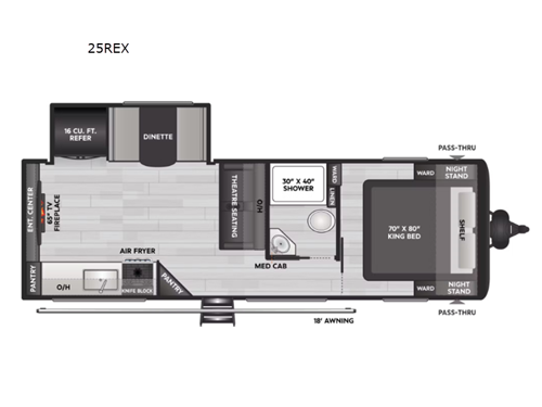 Coleman Lantern 25REX Floorplan