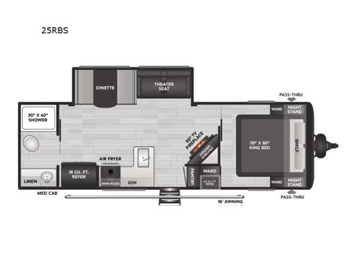 Coleman Lantern 25RBS Floorplan