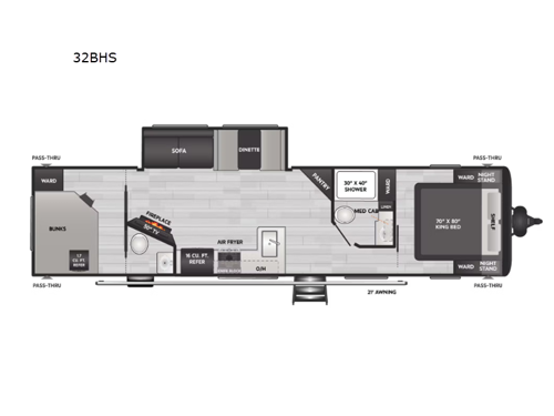 Coleman Lantern 32BHS Floorplan