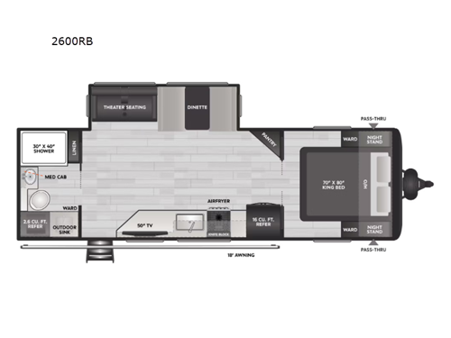 Coleman Legacy 2600RB Floorplan