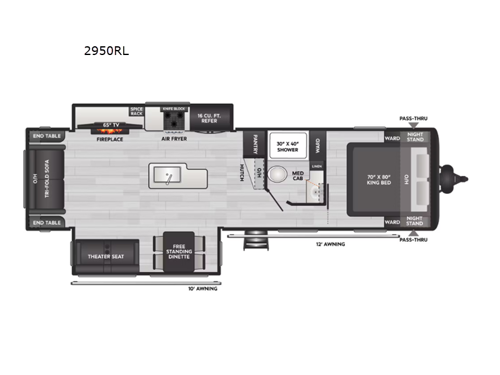 Coleman Legacy 2950RL Floorplan