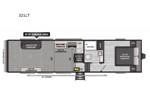 Fuzion Impact Edition 321LT Floorplan Image