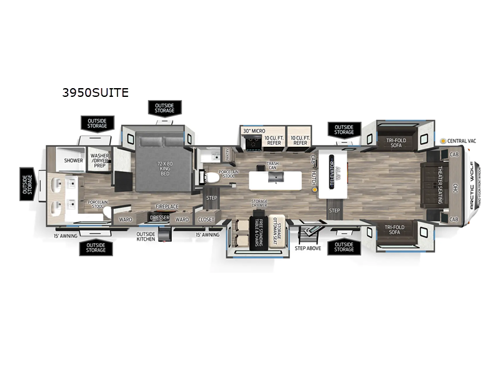 Cherokee Arctic Wolf 3950SUITE Floorplan