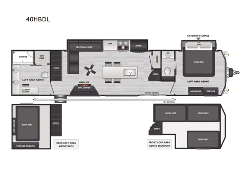 Residence 40HBDL Floorplan Image