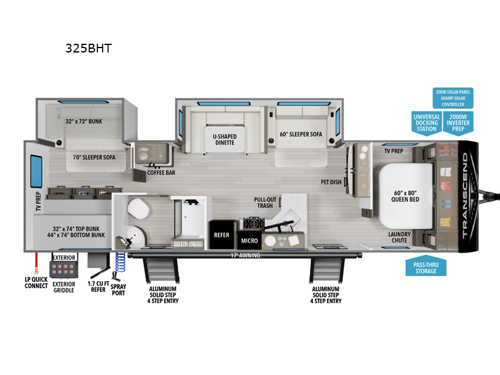 Transcend 325BHT Floorplan Image