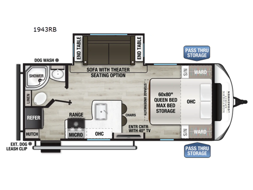 Northern Spirit Ultra Lite 1943RB Floorplan Image