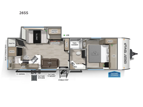 Cherokee Grey Wolf 26SS Floorplan