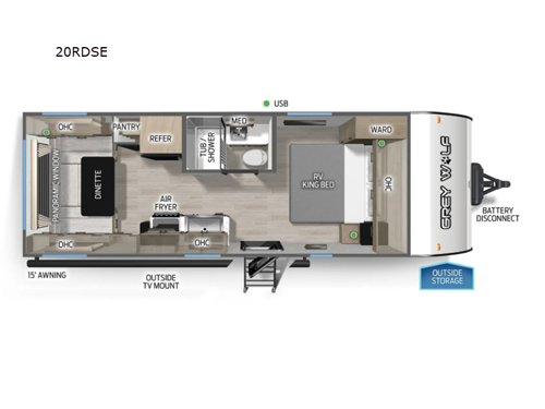 Cherokee Grey Wolf 20RDSE Floorplan