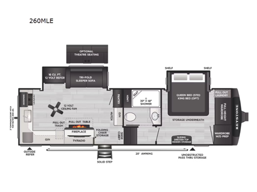 Cougar 260MLE Floorplan Image